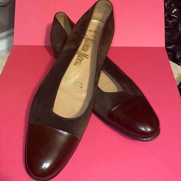 Gravati Per Neiman Marcus Hand Made in Italy All Leather 8 M Suede body - Picture 1 of 8